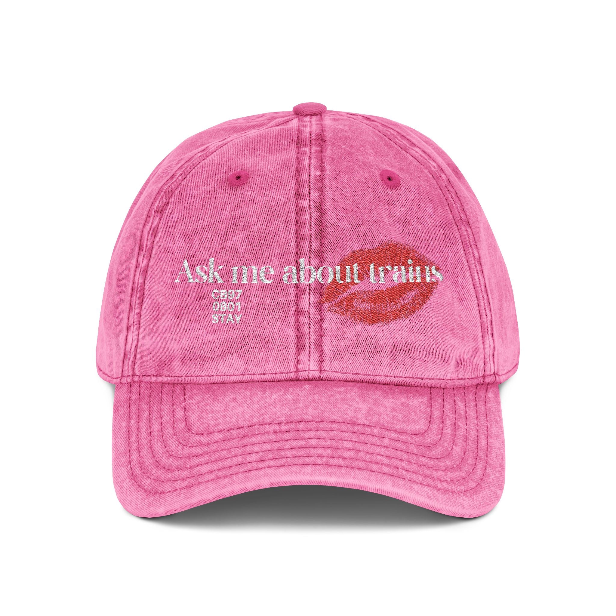 Ask me about trains - Stray Kids - Vintage Cap (Embroidery)