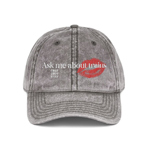 Ask me about trains - Stray Kids - Vintage Cap (Embroidery)