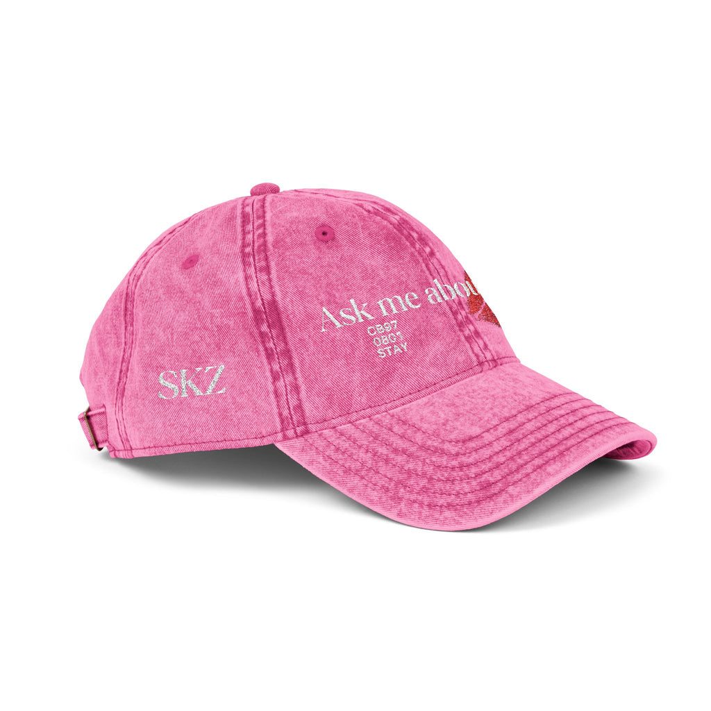 Ask me about trains - Stray Kids - Vintage Cap (Embroidery)