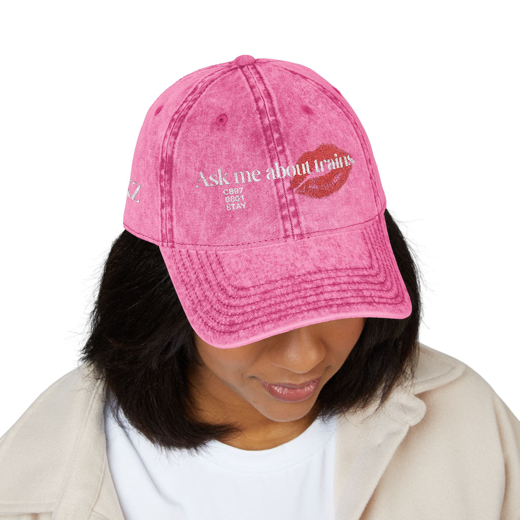 Ask me about trains - Stray Kids - Vintage Cap (Embroidery)