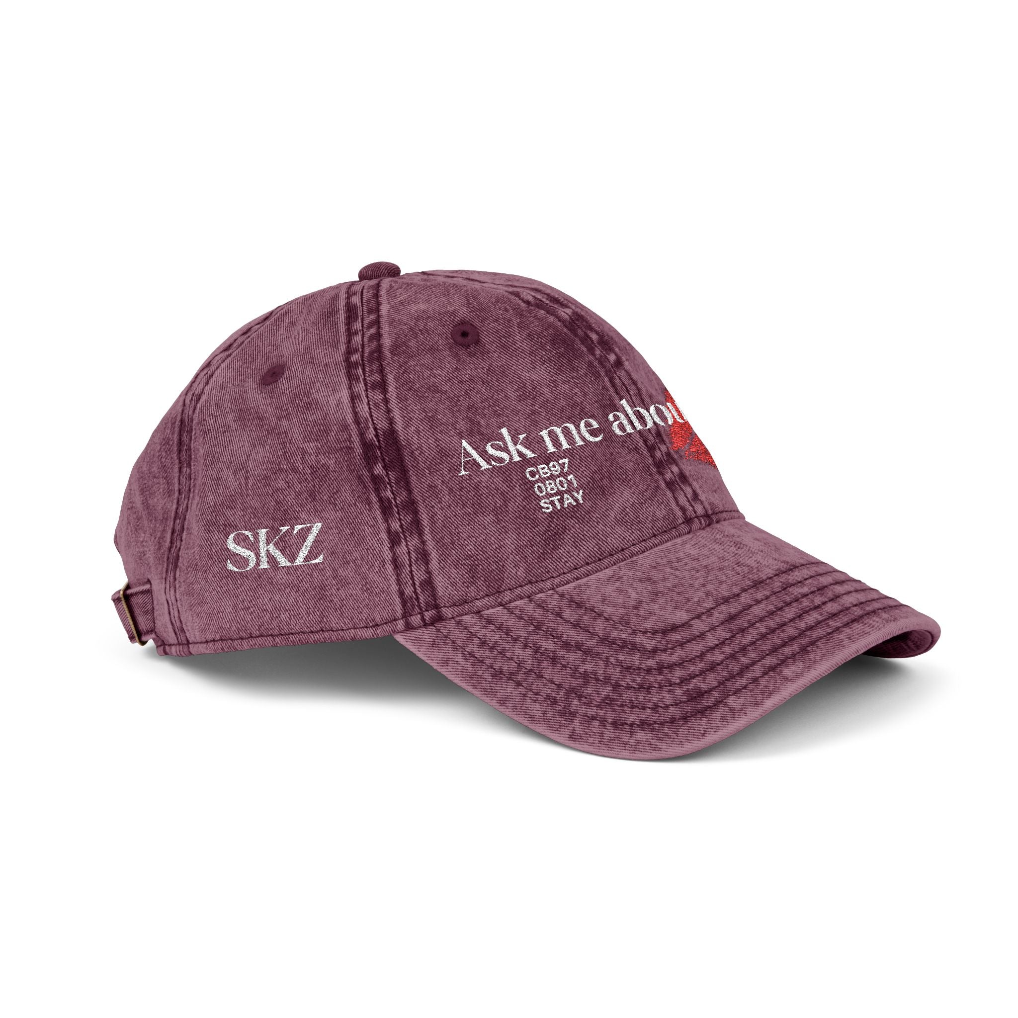 Ask me about trains - Stray Kids - Vintage Cap (Embroidery)